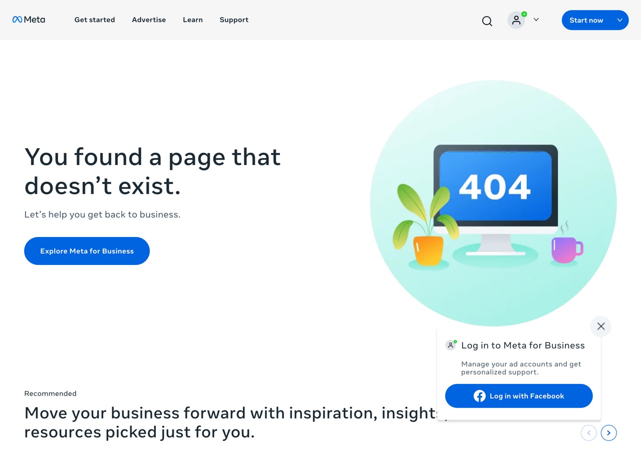 Screenshot of Meta — Set up a Facebook Page